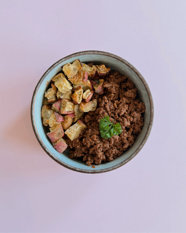Beef Mince & Honey baked Sweet Potato