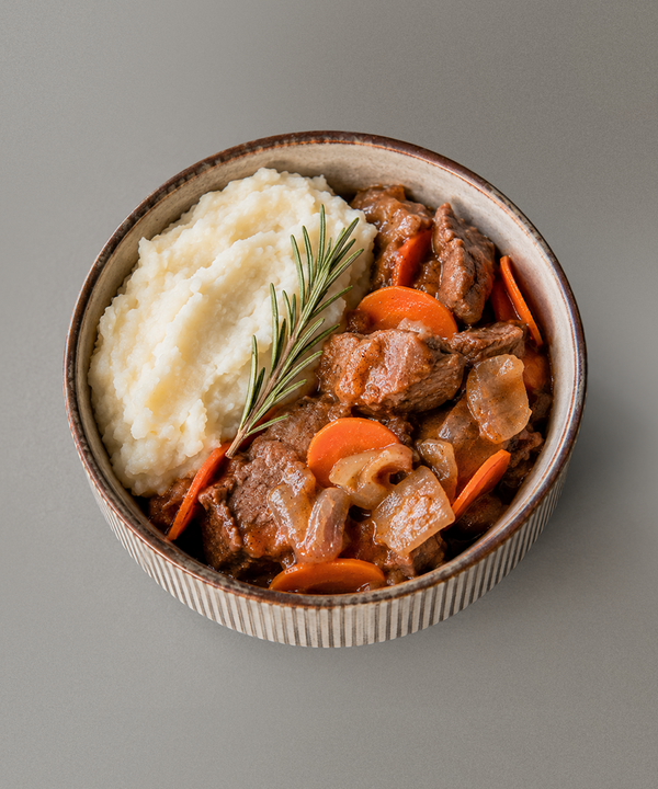 Beef Stew with Parmesan Mash