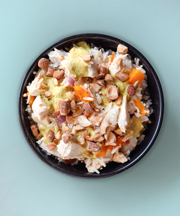 Chicken, Almond & Butternut Rice