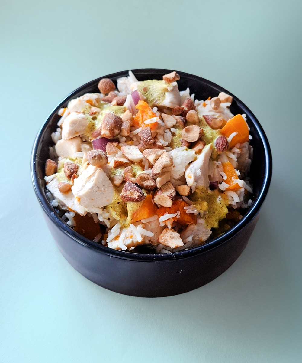 Chicken, Almond & Butternut Rice