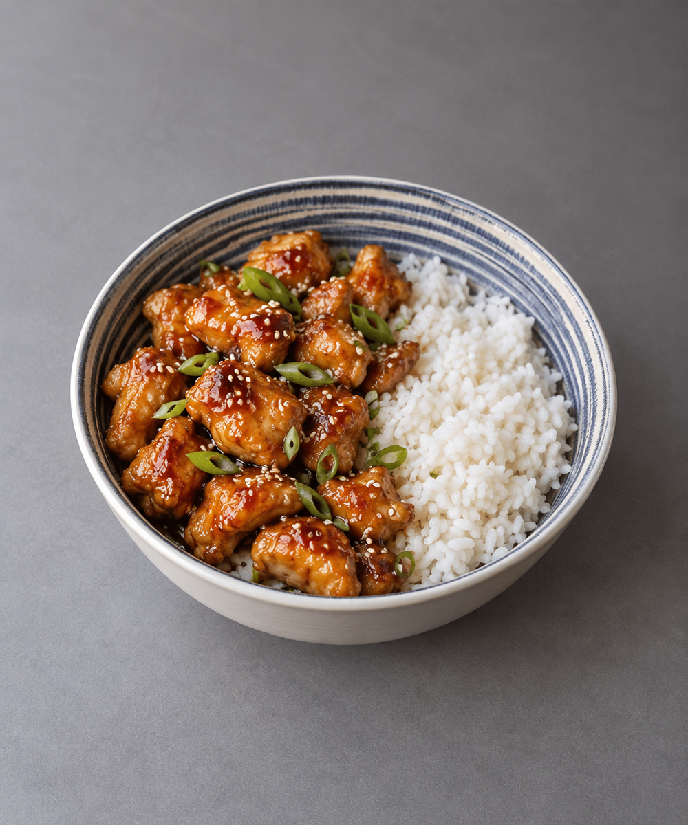 Roasted Honey Sesame Chicken with Basmati Rice